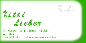 kitti lieber business card